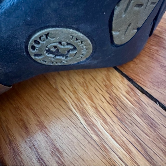 New Rock Black Leather Women's Boots with Metal Heels Size 8 - Picture 11 of 11